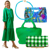 Hand Beaded Jungle & Turquoise Seafoam Bags