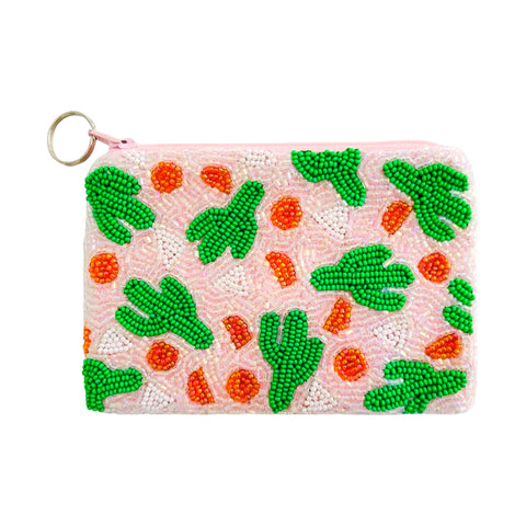 Hand Beaded Keychain Wallet