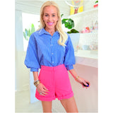 Neon Pink High Waist Alston Shorts