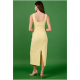 Buttercream Tweed Lila Dress with Decorative Buttons