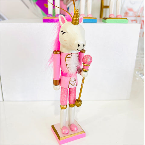 6” Happy Unicorn Nutcracker Ornaments