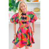 Metallic REMOVABLE Bow Front Lela Dress