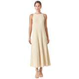 Ivory Pleated Knit Miley Dress