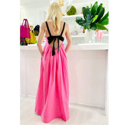 Pink & Black Bow Back Marilyn Monroe Dress