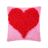 Valentines Wool Hook Pillow w/ Velvet Back