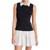 Poplin + Black Knit Melfie Dress