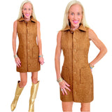 Bronzed Camel Tweed Cecelia Dress