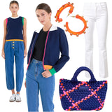 (17 Styles) Handwoven Neoprene Small & Large Tote w/ Clutch & Strap + Knotted Small Tote