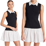 Poplin + Black Knit Melfie Dress