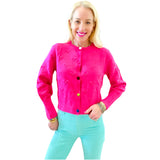 Sassy Button Pink Cardigan