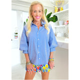 Ruffle Trim Cotton Key West Short Set (sold together)