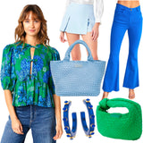 Green Bow Front Cellie Top