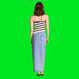 Black & Natural Knit Maui Top