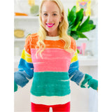 Terrycloth Stripe Malibu Sweater
