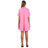 Pink Box Pleated Back Cotton Zelda Dress