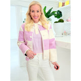 Lilac & Ivory Shearling Duffy Jacket