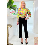 Black Gold Button High Waisted Frenchy Jeans