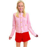 Wool Blend Pinky Cardigan Jacket