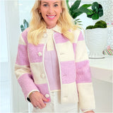 Lilac & Ivory Shearling Duffy Jacket