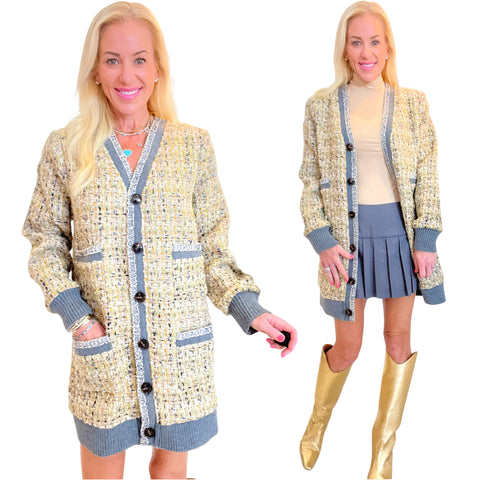 Metallic Boucle Tweed Asha Jacket (or Dress!)