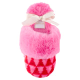 Pink & Red Fuzzy Slippers