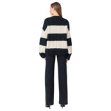 Black & Ivory Wool Blend Dasha Sweater