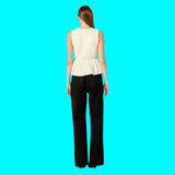 Ivory Knit Anson Peplum Top