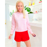 Bright Red High Waist Alston Shorts