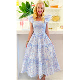 Flamingo Smocked Bahamas Dress w/Pockets