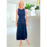 Denim Gold Button Laney Dress