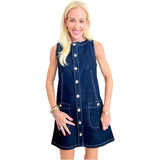 Denim Button Front Melly Dress