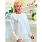 Embroidered Merry & Bright Holiday Sweatshirt