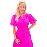 Electric Pink Jenny Maxi Dress