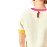 Colorblock Trim Knit Tessa Top