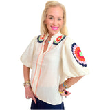 Crochet Embroidered Kingston Top