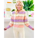 Metallic Gold + Ballet Pink & Lavender Balletto Cardigan Top