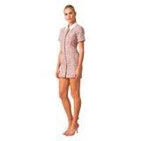 Pink Multi Collared Tweed Gaines Dress