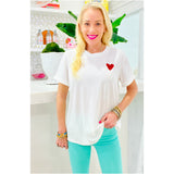 Embroidered Heart Tee