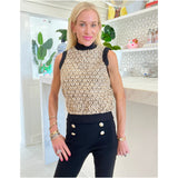 Metallic Tweed Divan Top (or Vest)