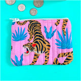 Quilted Block Print Coin Purse