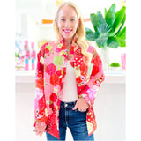 Strawberry Shortcake Ruffle Trim Quilted Patchwork Jacket