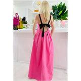 Pink & Black Bow Back Marilyn Monroe Dress