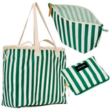 Green Cabana Stripe Packable Tote & XL Pouch (sold separately)