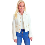 Ivory Boucle Tweed Audrey Jacket