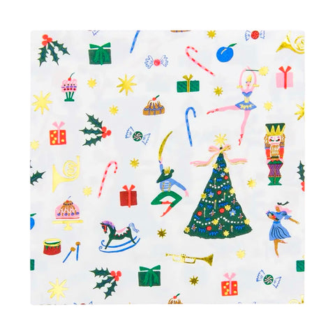 Large Foiled Holiday Paper Napkins