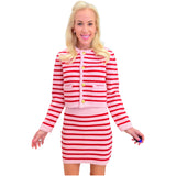 Pink Red Stripe Knit Janna Skirt & Jacket (sold separately)