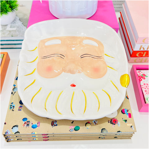 14” Ceramic Santa Platter