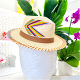 Embroidered Banana Fiber Nice Hat, handmade in Brazil