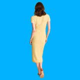 Yellow Knit Mara Dress