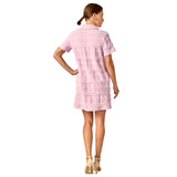 Pink Flower Button Paula Dress